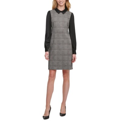 Женское повседневное миди-платье в черную клетку от Tommy Hilfiger 6 BHFO 1364