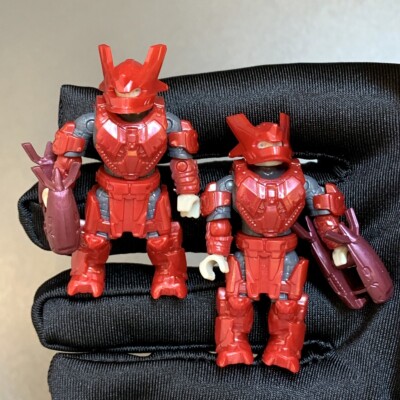2pcs Halo Mega Bloks Construx Infinite Banished Brute Captain Micro Figures Toys