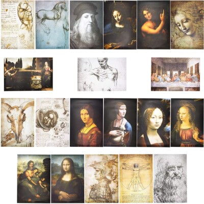 20x Leonardo da Vinci Posters Wall Art Print Poster for Home Office 13 x 19''