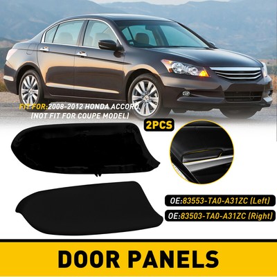 For HONDA Accord 2008-12 Black Leather Front Pair 4Door Panels Armrest Cover EOA
