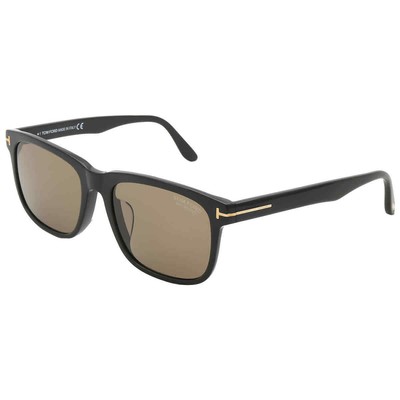 Pre-owned Tom Ford Stephenson Polarized Brown Square Men's Sunglasses Ft0775 01h 56