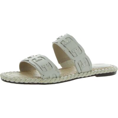 Sam Edelman Womens Tatum Ivory Flat Slide Sandals 8.5 Medium (B,M) BHFO 5613