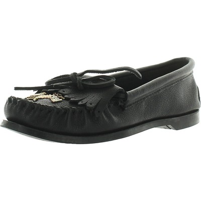 Женские мокасины Minnetonka Thunderbird черного цвета, 8 узких (AA,N) BHFO 1305