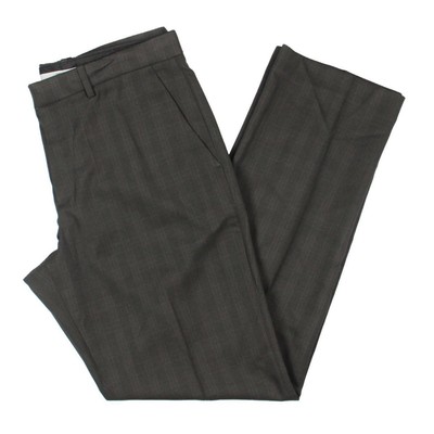 Мужские коричневые классические брюки Perry Ellis Portfolio 33/32 BHFO 5097