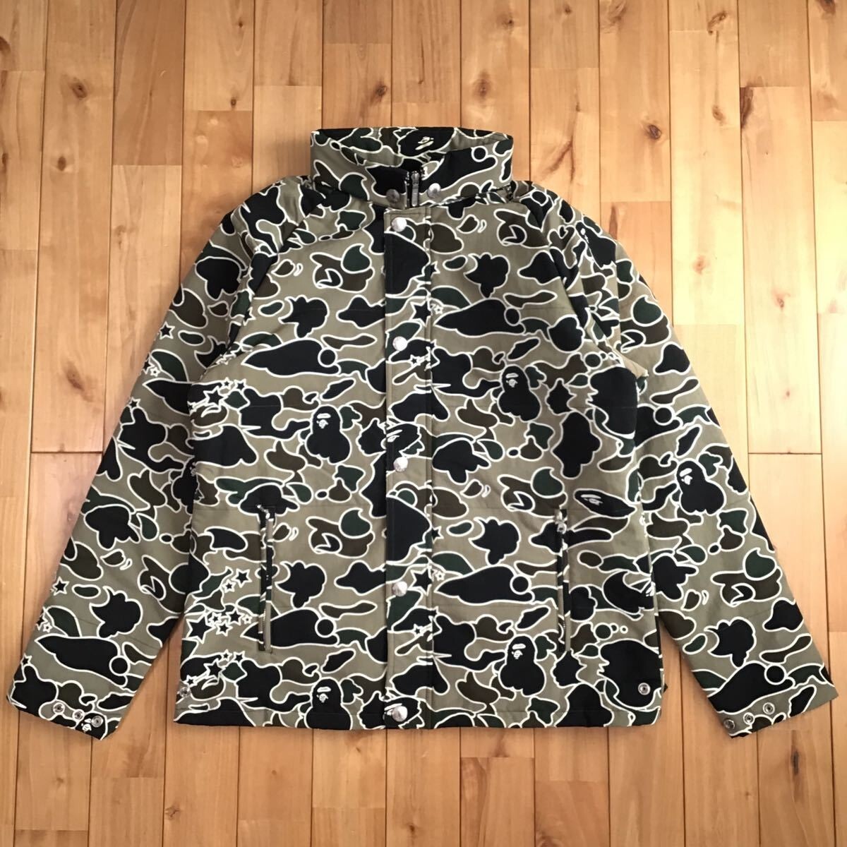 【A・BATHING APE】m-65 military jacket 90s BAPE × undefeated M65 military jacket ABC camo green A