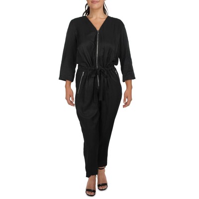 

Дневной комбинезон DKNY Womens Black Tie Waist Zip Pockets  BHFO 1496, Черный