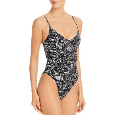 

Jonathan Simkhai Женский слитный пляжный купальник на косточках с принтом BHFO 3879, Print black abstract fern
