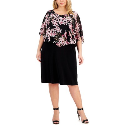 

Женское шифоновое полуформальное платье миди Connected Apparel Plus BHFO 0333, Berry