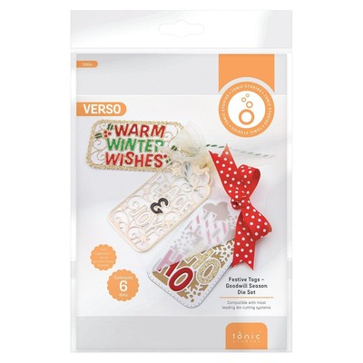 Tonic Studios Die Set-Goodwill Season Festive Tags