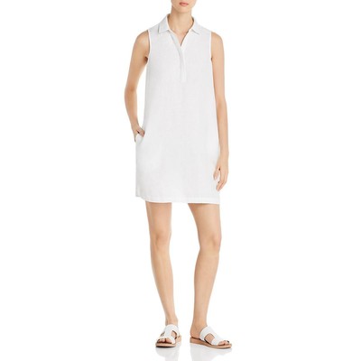 

Женское льняное повседневное платье без рукавов Leandra Beach Lunch Lounge BHFO 6405, Белый