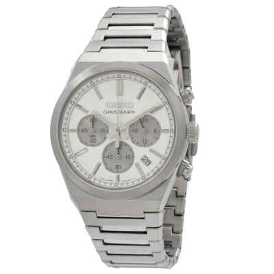 Pre-owned Seiko Sport Chronograph Quartz Silver Dial Men's Watch Ssb451p1