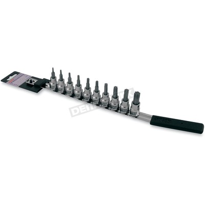 Cruz Tools 10-pc. 3/8 in. Drive Socket Torx Bit Set - TX38TBS