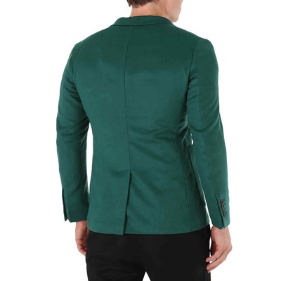 Pre-owned Burberry Soho Fit Single-breasted Blazer Jacket, Brand Size 48 (us Size 38) In Green