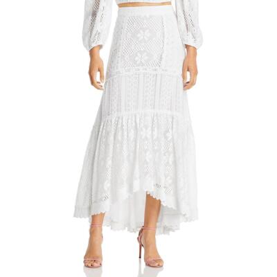 

LoveShackFancy Женские белые кружевные люверсы Sisto High-Low  BHFO 9264, True white