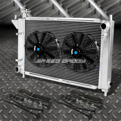 3-РЯДНЫЙ АЛЮМИНИЕВЫЙ РАДИАТОР + 2X10 ВЕНТИЛЯТОРОВ ЧЕРНОГО ЦВЕТА ДЛЯ FORD MUSTANG GT/GTS/SVT V8/V6 94-95 ГОДОВ ВЫПУСКА