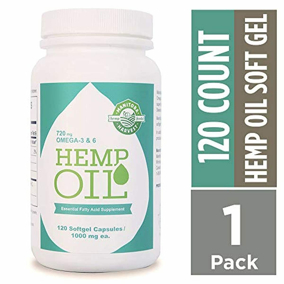 Hemp Seed Oil Softgels Plant Based Omegas 3,6 9 fish oil