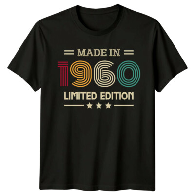 Made In 1960 Mens T Shirt 66th Birthday Gift Vintage sixty-six Fifth Old
