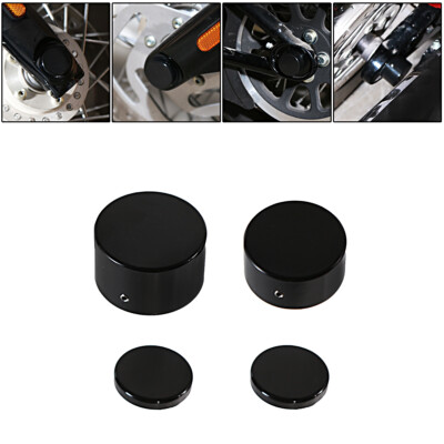 Gloss Black Axle Nut Caps For Harley Softail Street Bob Breakout FXBB 2018-2023