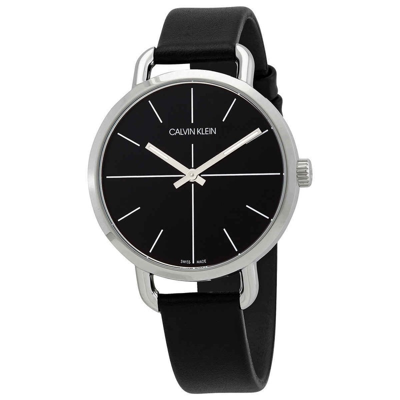 Calvin Klein Even Quartz Black Dial Ladies Watch K7B231CZ