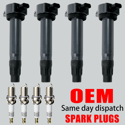 4X OEM Ignition Coil & 4 Iridium Spark Plug For Dodge Jeep Compass Patriot UF557