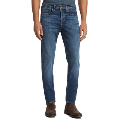 

Мужские синие зауженные джинсы Rag - Bone с низкой посадкой 1  BHFO 9640, Throop