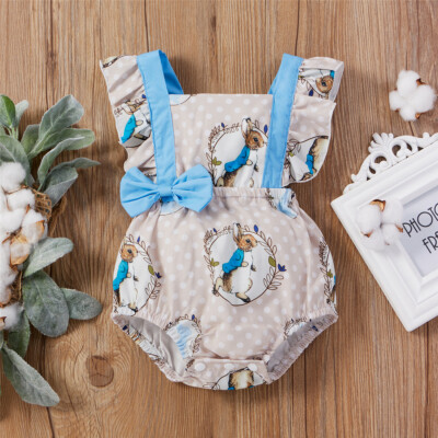NEW Peter Rabbit Easter Bunny Rabbit Baby Girls Sleeveless Romper Jumpsuit