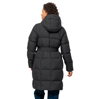 Pre-owned Jack Wolfskin Women's Frozen Lake Water-repellent Windproof Jacket In Black