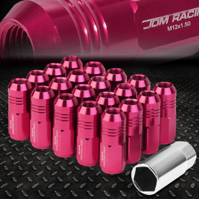 JDM 20ШТ РОЗОВЫЙ M12X1.5 20 ММ X 50 ММ АЛЮМИНИЕВАЯ ГАЙКА С ЗАКРЫТЫМ НАКОНЕЧНИКОМ + УДЛИНИТЕЛЬ ДЛЯ ГЛУБОКОГО ПРИВОДА