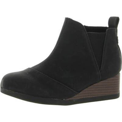 

Ботинки на танкетке Toms Girls Youth Kelsey Black 1 Medium (B,M) Little Kid BHFO 6078, Black synthetic nubuck
