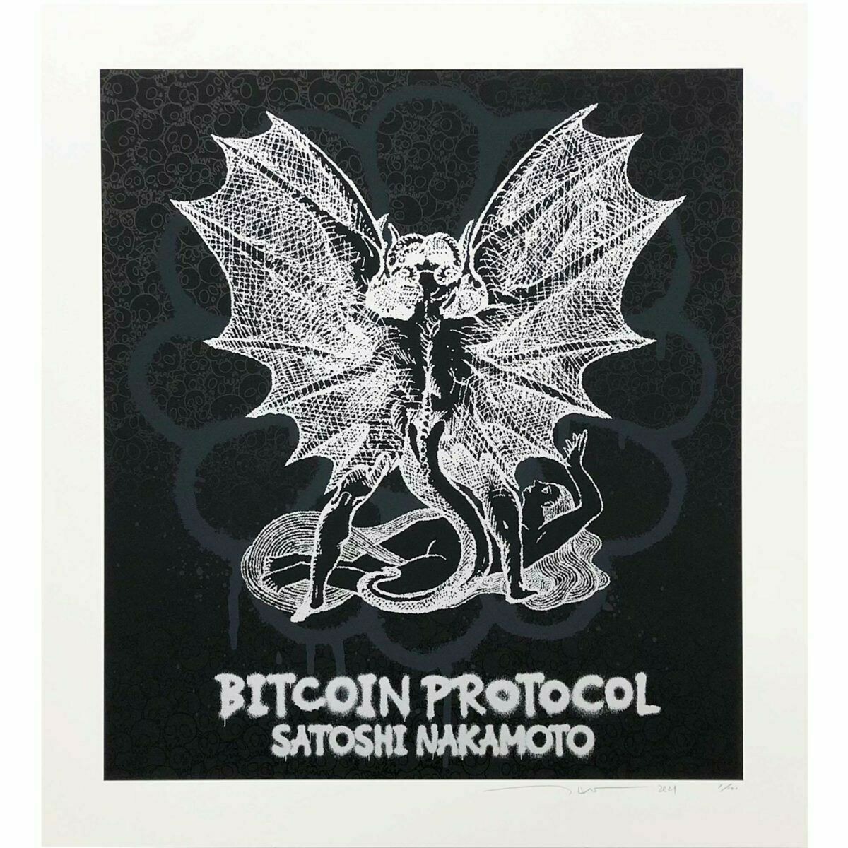 Takashi Murakami Red Dragon Jet Black silkscreen ed100