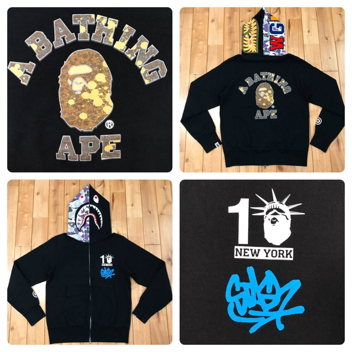 A BATHING APE シャーク　スウェット A Bathing Ape Shark Hoodie Black & Metallic Size Large | eBay
