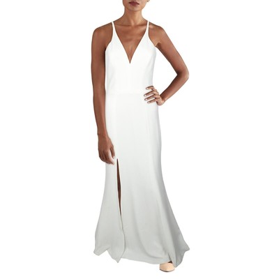 Платье The Population Womens Iris White Evening Dress Gown Juniors M BHFO 7701