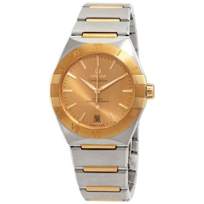 Женские часы Omega Constellation с автоматическим циферблатом цвета шампанского 13120362008001