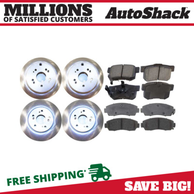 Front & Rear Brake Rotors & Pads for 2007-2011 Honda CR-V 2010-2012 Acura RDX