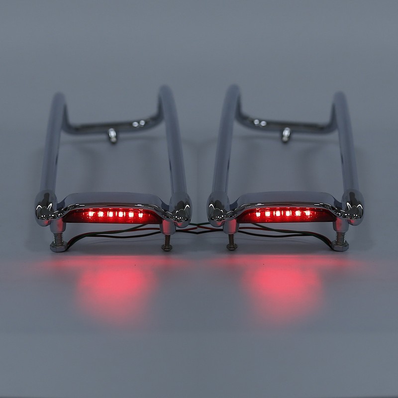 Saddlebag Lid Rail Guard W/ LED Brake Light For Harley 1420 Touring