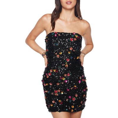 

Женское черное коктейльное и праздничное платье Ramy Brook Anastasia  BHFO 8215, Black combo