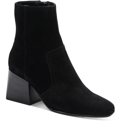 Aqua College Womens Tora Black Suede Ankle Boots Shoes 6 Medium (B,M) BHFO 2074