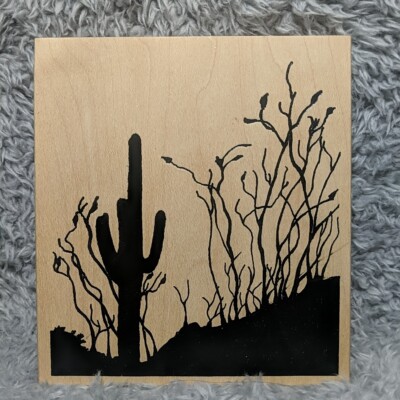 INK BLOCKS Rubber stamp Cactus Desert