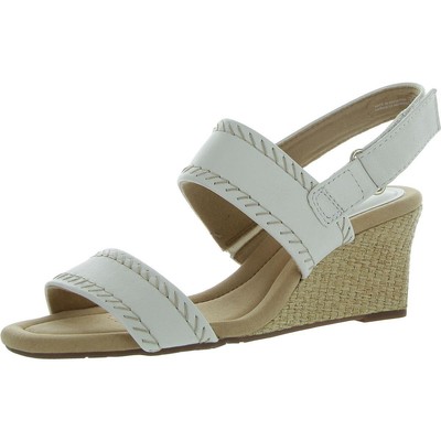 Clarks Womens Kyarra Rose White Strappy Wedge Sandals 8.5 Medium (B,M) BHFO 5573