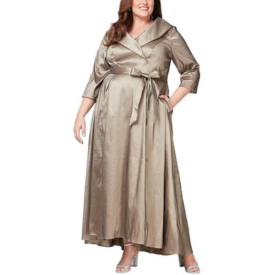 

Alex Evenings Womens Bronze Tie Belt Maxi Evening Dress Plus  BHFO 3405, Бронза