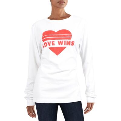 Женская белая хлопковая футболка Girl Dangerous Love Wins с рисунком, топ M BHFO 4383