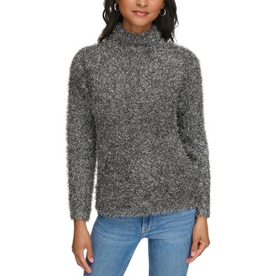 Женский топ-водолазка Calvin Klein с имитацией ресниц в стиле металлик BHFO 8826