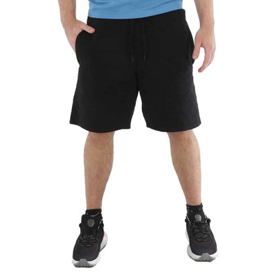 MOSCHINO MOSCHINO MEN'S BLACK ALLOVER LOGO DRAWSTRING SHORTS