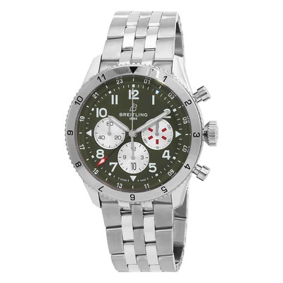 Pre-owned Breitling Super Avi Chronograph Automatic Chronometer Mens Watch Ab04452a1l1a1