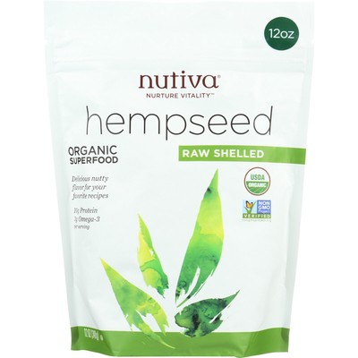 Nutiva Organic Raw Shelled Hempseed Superfood 12 Oz
