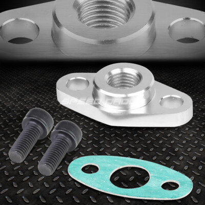 ЗАГОТОВКА АЛЮМИНИЕВОГО ТУРБОНАГНЕТАТЕЛЯ T3/T4 С ТУРБОНАДДУВОМ 1/4 NPT ДЛЯ ШЛАНГА ПОДАЧИ МАСЛА + ПРОКЛАДКА + БОЛТЫ