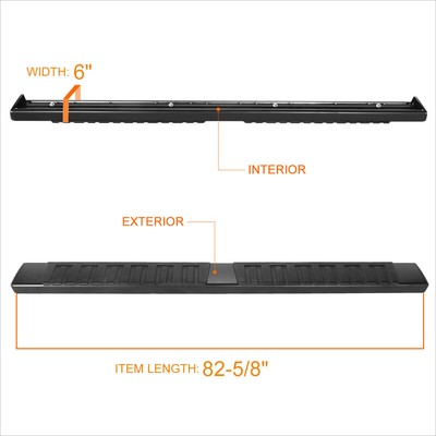 For 09-24 Dodge Ram 1500-3500 Crew Cab 6" Aluminum Side Step Bar Running Boards