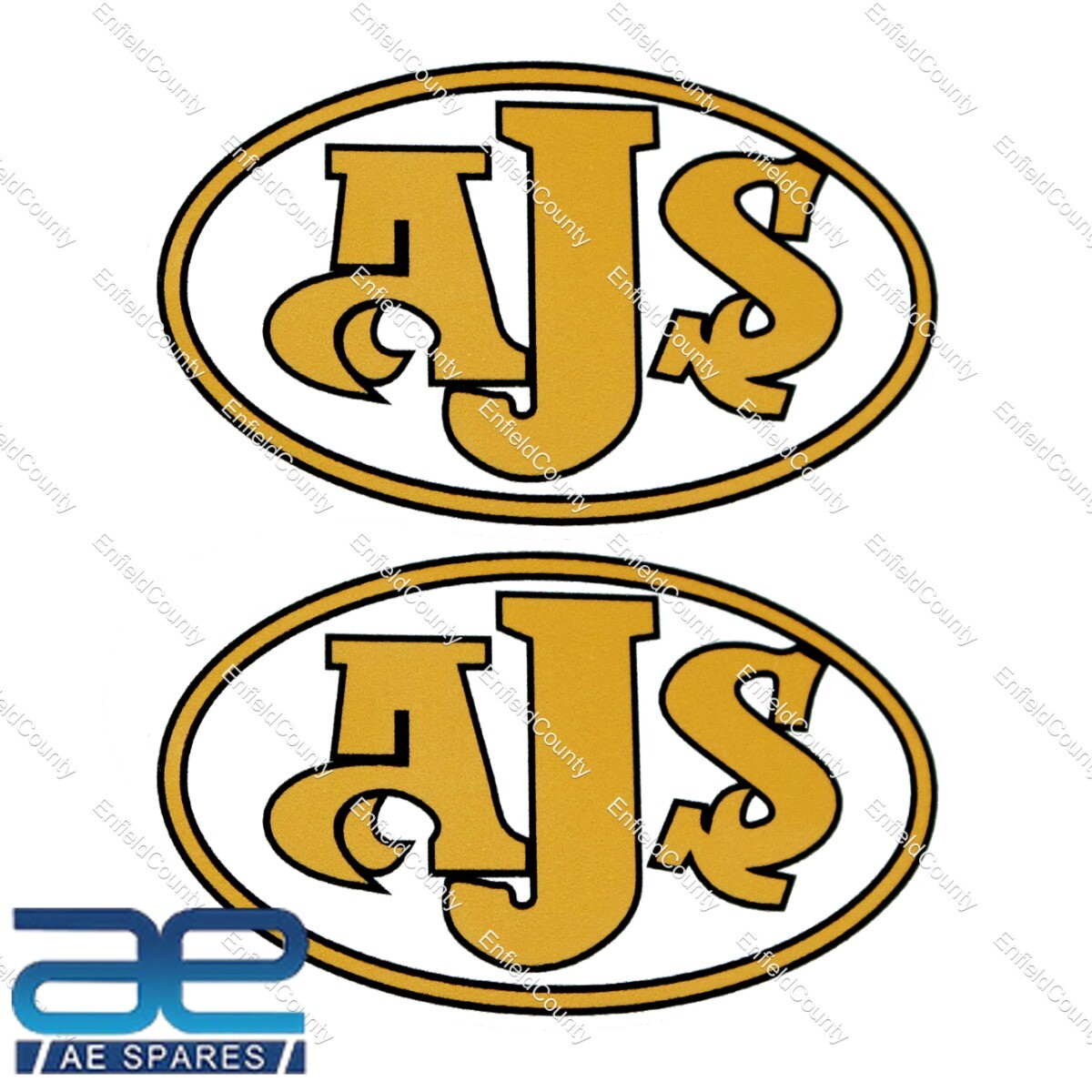 For AJS Classic Motorbike Cycle Bike Decals Stickers Size 84mm x 51mm  