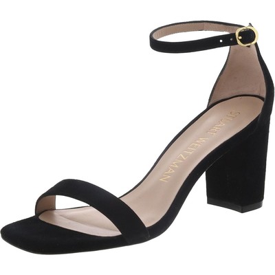 Stuart Weitzman Womens Nudistcurve 75 Черный ремешок на щиколотке 8 Средний (B,M) BHFO 0079