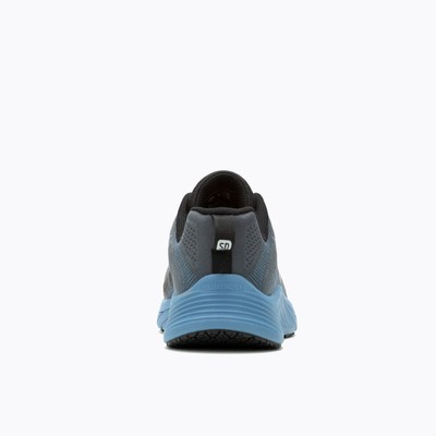 Pre-owned Merrell Work Men's Moab Flight Carbon Fiber Sd Work Shoe Black/steel - J005627, In Silver